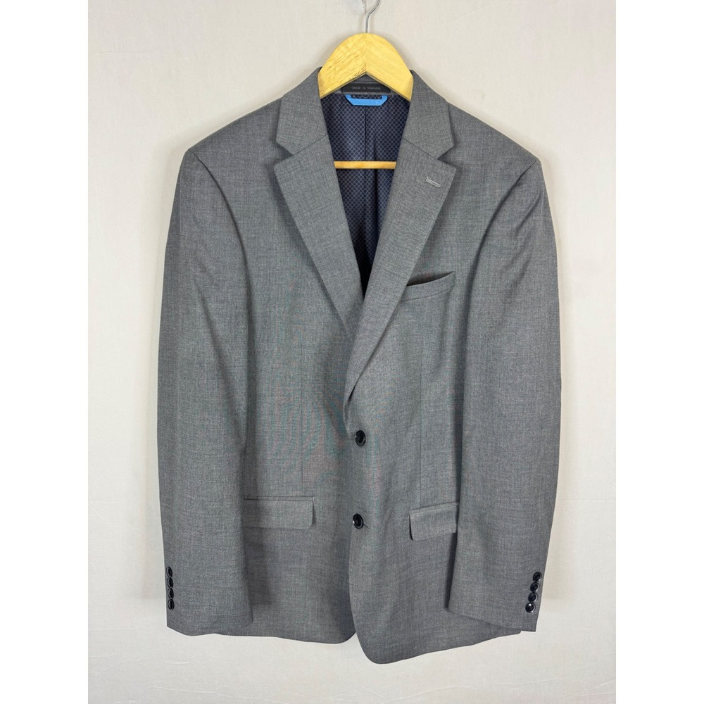 Van Heusen Mens Cool Flex Slim Fit Blazer Gray Sport Coat 40L Tall